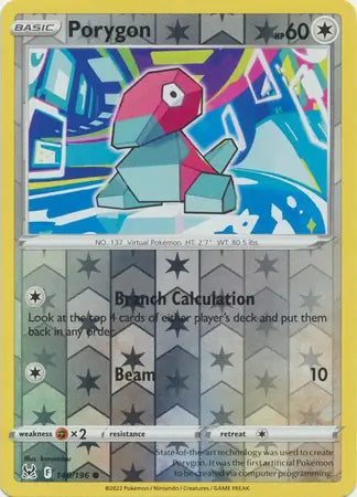 Porygon 140/196 (SWSH11: Lost Origin)  - Reverse Holofoil | Good Games Morley