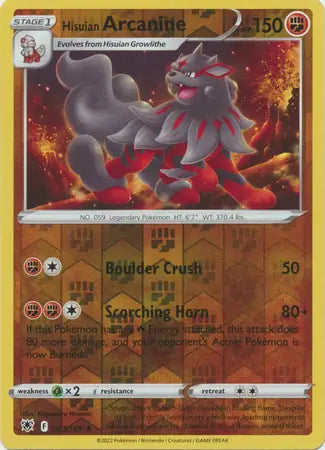 Hisuian Arcanine 071/189 (SWSH10: Astral Radiance)  - Reverse Holofoil | Good Games Morley