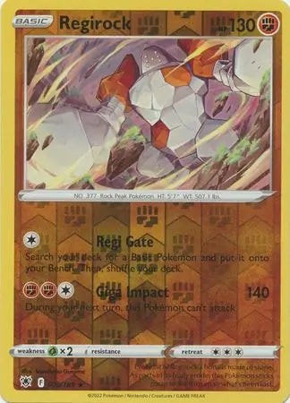 Regirock 075/189 (SWSH10: Astral Radiance)  - Reverse Holofoil | Good Games Morley