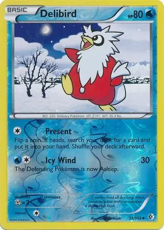 Delibird 38/149 (Boundaries Crossed)  - Reverse Holofoil | Good Games Morley