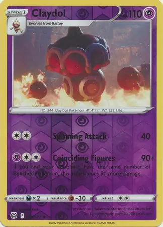 Claydol 059/172 (SWSH09: Brilliant Stars)  - Reverse Holofoil | Good Games Morley