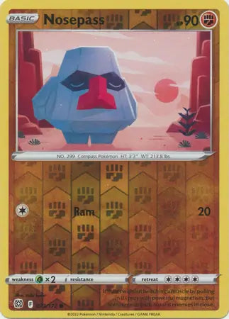 Nosepass 073/172 (SWSH09: Brilliant Stars)  - Reverse Holofoil | Good Games Morley