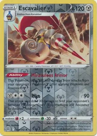 Escavalier 101/172 (SWSH09: Brilliant Stars)  - Reverse Holofoil | Good Games Morley