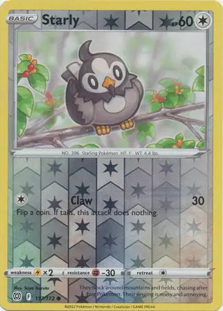 Starly 117/172 (SWSH09: Brilliant Stars)  - Reverse Holofoil | Good Games Morley