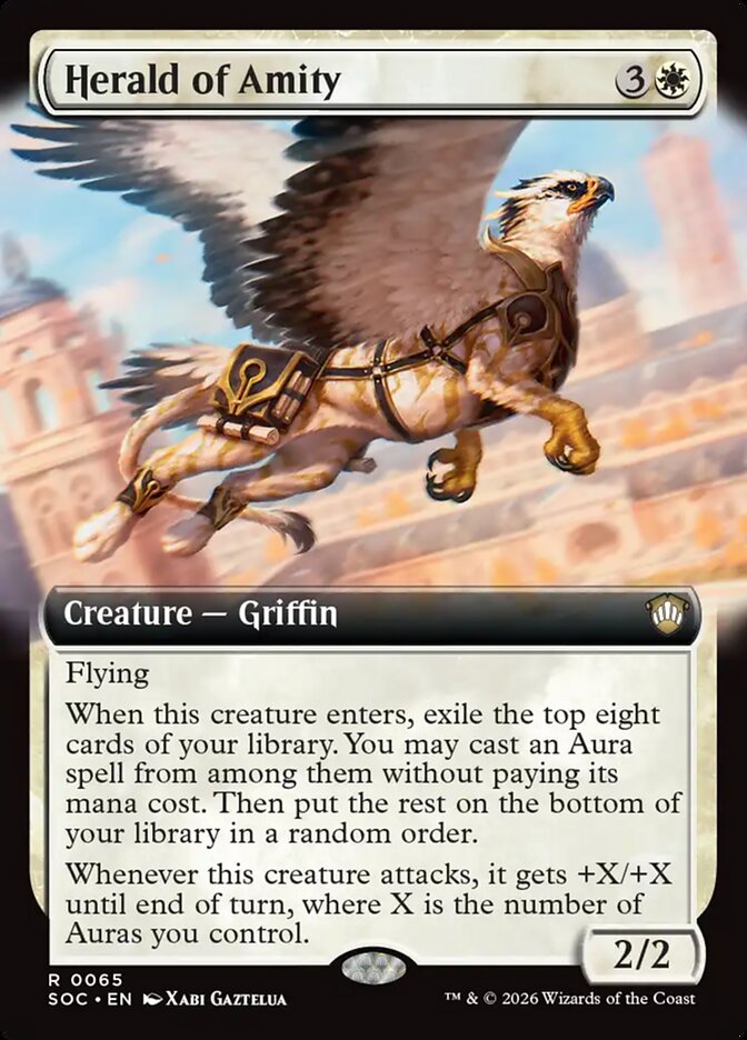 Herald of Amity 65 (Commander: Secrets of Strixhaven)  - Extended Art | Good Games Morley