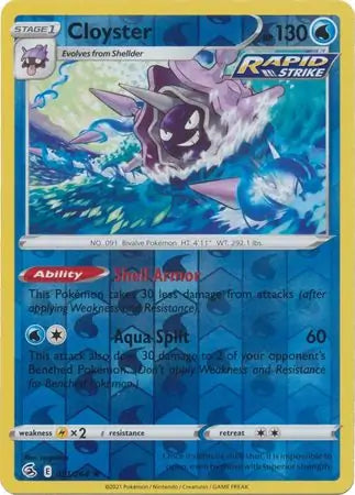 Cloyster 051/264 (SWSH08: Fusion Strike)  - Reverse Holofoil | Good Games Morley