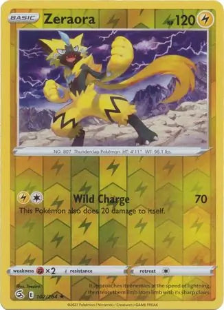 Zeraora 102/264 (SWSH08: Fusion Strike)  - Reverse Holofoil | Good Games Morley