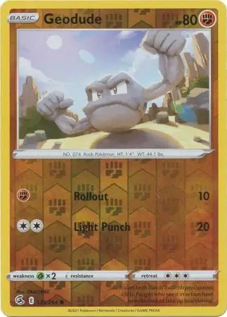 Geodude 135/264 (SWSH08: Fusion Strike)  - Reverse Holofoil | Good Games Morley