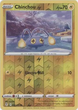 Chinchou 052/203 (SWSH07: Evolving Skies)  - Reverse Holofoil | Good Games Morley