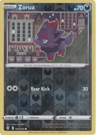 Zorua 102/203 (SWSH07: Evolving Skies)  - Reverse Holofoil | Good Games Morley