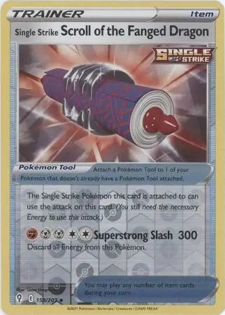 Single Strike Scroll of the Fanged Dragon 158/203 (SWSH07: Evolving Skies)  - Reverse Holofoil | Good Games Morley