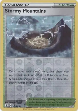 Stormy Mountains 161/203 (SWSH07: Evolving Skies)  - Reverse Holofoil | Good Games Morley