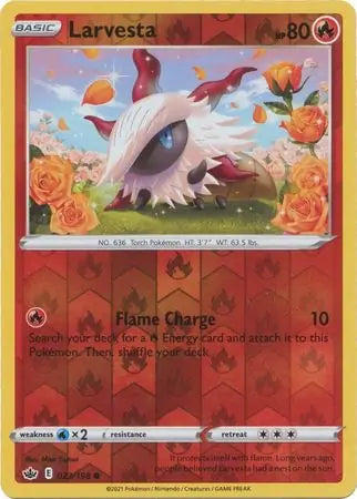 Larvesta 023/198 (SWSH06: Chilling Reign)  - Reverse Holofoil | Good Games Morley