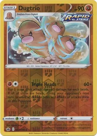 Dugtrio 077/198 (SWSH06: Chilling Reign)  - Reverse Holofoil | Good Games Morley