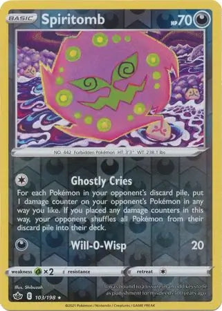 Spiritomb 103/198 (SWSH06: Chilling Reign)  - Reverse Holofoil | Good Games Morley