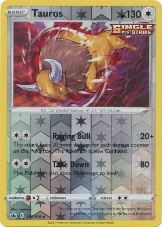 Tauros 115/198 (SWSH06: Chilling Reign)  - Reverse Holofoil | Good Games Morley