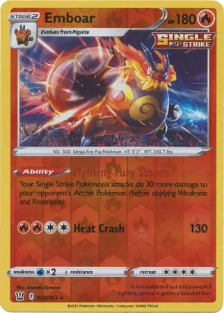 Emboar 025/163 (SWSH05: Battle Styles)  - Reverse Holofoil | Good Games Morley