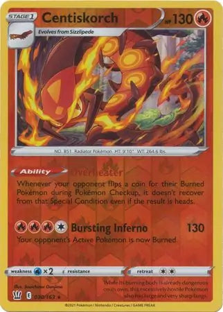 Centiskorch 030/163 (SWSH05: Battle Styles)  - Reverse Holofoil | Good Games Morley