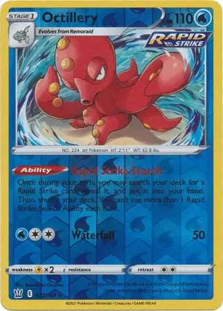 Octillery 037/163 (SWSH05: Battle Styles)  - Reverse Holofoil | Good Games Morley