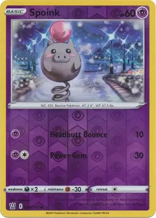 Spoink 055/163 (SWSH05: Battle Styles)  - Reverse Holofoil | Good Games Morley