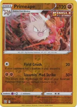 Primeape 067/163 (SWSH05: Battle Styles)  - Reverse Holofoil | Good Games Morley