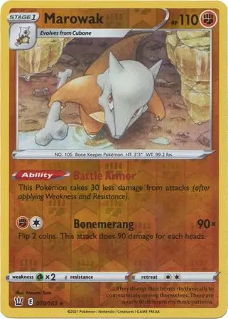 Marowak 070/163 (SWSH05: Battle Styles)  - Reverse Holofoil | Good Games Morley