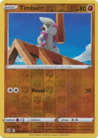 Timburr 073/163 (SWSH05: Battle Styles)  - Reverse Holofoil | Good Games Morley