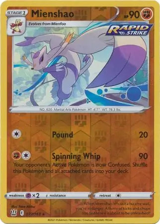 Mienshao 077/163 (SWSH05: Battle Styles)  - Reverse Holofoil | Good Games Morley