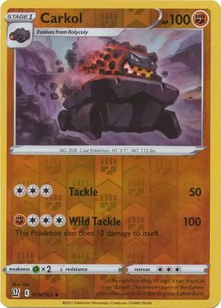 Carkol 079/163 (SWSH05: Battle Styles)  - Reverse Holofoil | Good Games Morley