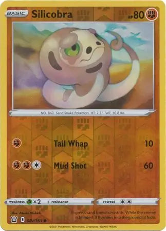 Silicobra 081/163 (SWSH05: Battle Styles)  - Reverse Holofoil | Good Games Morley
