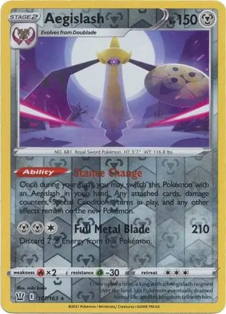 Aegislash 107/163 (SWSH05: Battle Styles)  - Reverse Holofoil | Good Games Morley