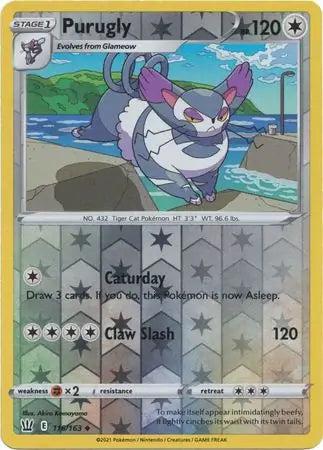 Purugly 116/163 (SWSH05: Battle Styles)  - Reverse Holofoil | Good Games Morley