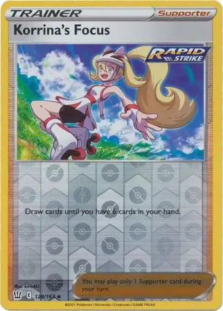Korrina's Focus 128/163 (SWSH05: Battle Styles)  - Reverse Holofoil | Good Games Morley