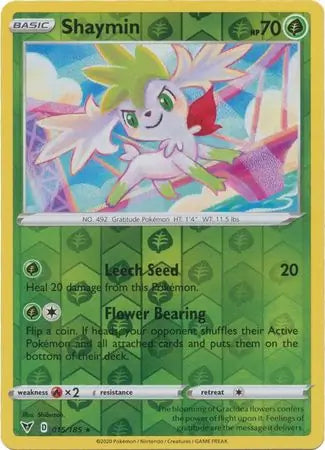 Shaymin 015/185 (SWSH04: Vivid Voltage)  - Reverse Holofoil | Good Games Morley