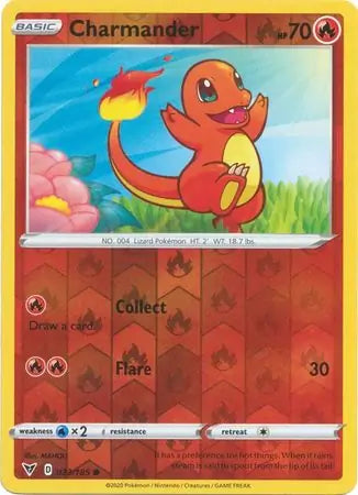 Charmander 023/185 (SWSH04: Vivid Voltage)  - Reverse Holofoil | Good Games Morley