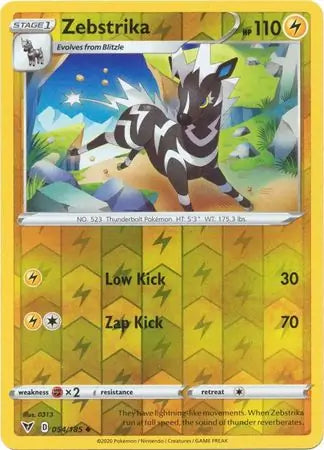 Zebstrika 054/185 (SWSH04: Vivid Voltage)  - Reverse Holofoil | Good Games Morley