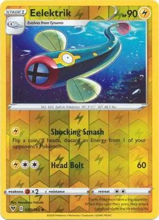 Eelektrik 058/185 (SWSH04: Vivid Voltage)  - Reverse Holofoil | Good Games Morley