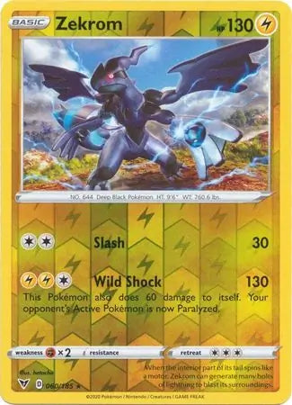 Zekrom 060/185 (SWSH04: Vivid Voltage)  - Reverse Holofoil | Good Games Morley