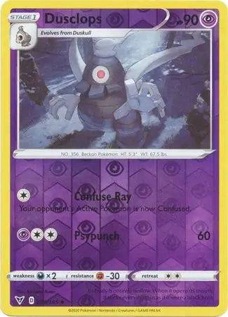 Dusclops 070/185 (SWSH04: Vivid Voltage)  - Reverse Holofoil | Good Games Morley
