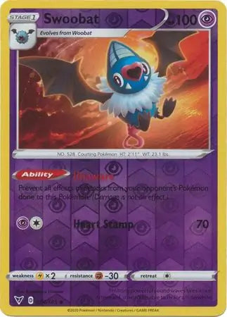 Swoobat 074/185 (SWSH04: Vivid Voltage)  - Reverse Holofoil | Good Games Morley