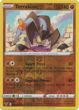Terrakion 092/185 (SWSH04: Vivid Voltage)  - Reverse Holofoil | Good Games Morley