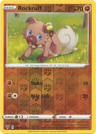 Rockruff 094/185 (SWSH04: Vivid Voltage)  - Reverse Holofoil | Good Games Morley