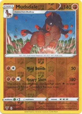 Mudsdale 097/185 (SWSH04: Vivid Voltage)  - Reverse Holofoil | Good Games Morley