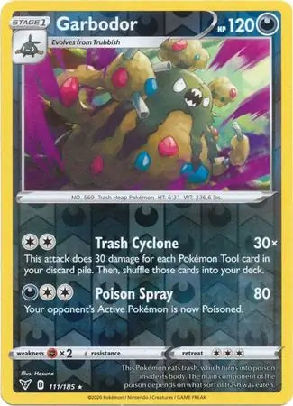 Garbodor 111/185 (SWSH04: Vivid Voltage)  - Reverse Holofoil | Good Games Morley