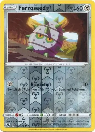 Ferroseed 123/185 (SWSH04: Vivid Voltage)  - Reverse Holofoil | Good Games Morley