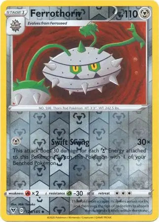 Ferrothorn 124/185 (SWSH04: Vivid Voltage)  - Reverse Holofoil | Good Games Morley