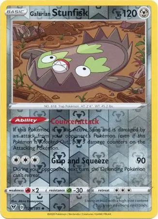 Galarian Stunfisk 125/185 (SWSH04: Vivid Voltage)  - Reverse Holofoil | Good Games Morley