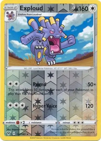 Exploud 137/185 (SWSH04: Vivid Voltage)  - Reverse Holofoil | Good Games Morley