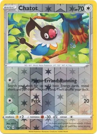 Chatot 139/185 (SWSH04: Vivid Voltage)  - Reverse Holofoil | Good Games Morley