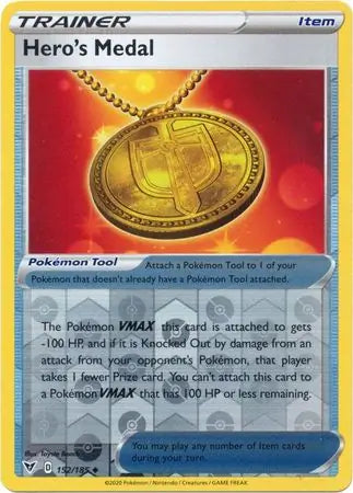Hero's Medal 152/185 (SWSH04: Vivid Voltage)  - Reverse Holofoil | Good Games Morley
